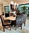 CONJUNTO DE JANTAR MARK 160X090 TABACO + 6 CADEIRAS MODELO 19 - Imagem 2