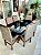 CONJUNTO DE JANTAR MARK 160X090 BLACK - 6 CADEIRAS TABACO CINZA MODELO 19 - Imagem 3