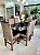 CONJUNTO DE JANTAR MARK 160X090 BLACK - 6 CADEIRAS TABACO CINZA MODELO 19 - Imagem 2