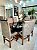 CONJUNTO DE JANTAR MARK 160X090 BLACK - 6 CADEIRAS TABACO CINZA MODELO 19 - Imagem 1