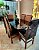 CONJUNTO DE JANTAR MARK 160X090 TABACO + 6 CADEIRAS MODELO 19 - Imagem 4