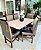 CONJUNTO DE JANTAR MARK 160X090 TABACO + 6 CADEIRAS MODELO 19 - Imagem 1