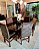 CONJUNTO DE JANTAR MARK 160X090 BLACK - 6 CADEIRAS TABACO MARROM MODELO 19 - Imagem 5