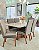 CONJUNTO DE JANTAR MARK 160X090 OFF WHITE - 6 CADEIRAS CANELA CINZA MODELO 25 - Imagem 6