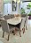 CONJUNTO DE JANTAR MARK 160X090 OFF WHITE - 6 CADEIRAS CANELA CINZA MODELO 25 - Imagem 4
