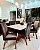 CONJUNTO DE JANTAR MARK 160X090 OFF WHITE - 6 CADEIRAS CANELA MARROM MODELO 25 - Imagem 1