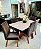 CONJUNTO DE JANTAR MARK 160X090 OFF WHITE - 6 CADEIRAS CANELA MARROM MODELO 25 - Imagem 3
