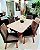 CONJUNTO DE JANTAR MARK 160X090 OFF WHITE - 6 CADEIRAS CANELA MARROM MODELO 25 - Imagem 6