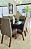 CONJUNTO DE JANTAR MARK 160X090 BLACK - 6 CADEIRAS CANELA CINZA MODELO 25 - Imagem 5