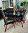 CONJUNTO DE JANTAR MARK 160X090 BLACK - 6 CADEIRAS CANELA MARROM MODELO 25 - Imagem 3