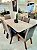 CONJUNTO DE JANTAR MARK 160X090 OFF WHITE - 6 CADEIRAS TABACO CINZA MODELO 25 - Imagem 6