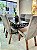 CONJUNTO DE JANTAR MARK 160X090 BLACK - 6 CADEIRAS TABACO CINZA MODELO 25 - Imagem 3
