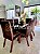 CONJUNTO DE JANTAR MARK 160X090 BLACK - 6 CADEIRAS TABACO MARROM MODELO 25 - Imagem 6