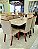 CONJUNTO DE JANTAR SIGMA 160X090 OFF WHITE - 6 CADEIRAS CANELA CREME MODELO 27 - Imagem 6