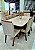 CONJUNTO DE JANTAR SIGMA 160X090 OFF WHITE - 6 CADEIRAS CANELA CREME MODELO 27 - Imagem 8