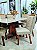 CONJUNTO DE JANTAR SIGMA 160X090 OFF WHITE - 6 CADEIRAS CANELA CREME MODELO 27 - Imagem 11