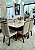 CONJUNTO DE JANTAR SIGMA 160X090 OFF WHITE - 6 CADEIRAS CANELA CREME MODELO 27 - Imagem 14