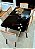 CONJUNTO DE JANTAR SIGMA 160X090 BLACK - 6 CADEIRAS CANELA CREME MODELO 27 - Imagem 2
