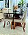 CONJUNTO DE JANTAR SIGMA 120X090 BLACK - 4 CADEIRAS CANELA CREME MODELO 27 - Imagem 4