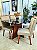 CONJUNTO DE JANTAR SIGMA 120X090 BLACK - 4 CADEIRAS CANELA CREME MODELO 27 - Imagem 8