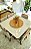 CONJUNTO DE JANTAR SIGMA 130X130 OFF WHITE - 6 CADEIRAS CANELA CREME MODELO 27 - Imagem 1