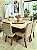 CONJUNTO DE JANTAR SIGMA 130X130 OFF WHITE - 6 CADEIRAS CANELA CREME MODELO 27 - Imagem 12
