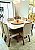 CONJUNTO DE JANTAR SIGMA 130X130 OFF WHITE - 6 CADEIRAS CANELA CREME MODELO 27 - Imagem 13