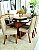 CONJUNTO DE JANTAR SIGMA 130X130 BLACK - 6 CADEIRAS CANELA CREME MODELO 27 - Imagem 7