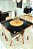 CONJUNTO DE JANTAR SIGMA 130X130 BLACK - 6 CADEIRAS CANELA CREME MODELO 27 - Imagem 9