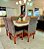 CONJUNTO DE JANTAR MARK 130X130 OFF WHITE - 6 CADEIRAS CANELA CINZA MODELO 19 - Imagem 2