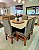 CONJUNTO DE JANTAR MARK 130X130 OFF WHITE - 6 CADEIRAS CANELA CINZA MODELO 19 - Imagem 7