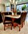 CONJUNTO DE JANTAR MARK 130X130 OFF WHITE - 6 CADEIRAS CANELA MARROM MODELO 19 - Imagem 6