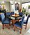 CONJUNTO DE JANTAR MARK 130X130 BLACK - 6 CADEIRAS CANELA AZUL ROYAL MODELO 19 - Imagem 5