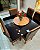 CONJUNTO DE JANTAR MARK 130X130 BLACK - 6 CADEIRAS CANELA MARROM MODELO 19 - Imagem 1