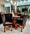 CONJUNTO DE JANTAR MARK 130X130 BLACK - 6 CADEIRAS CANELA MARROM MODELO 19 - Imagem 5