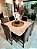 CONJUNTO DE JANTAR MARK 130X130 + 6 CADEIRAS TABACO MODELO 19 + PRATO GIRATÓRIO - Imagem 2