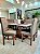 CONJUNTO DE JANTAR MARK 130X130 OFF WHITE - 6 CADEIRAS TABACO CINZA MODELO 19 - Imagem 3