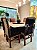 CONJUNTO DE JANTAR MARK 130X130 OFF WHITE - 6 CADEIRAS TABACO MARROM MODELO 19 - Imagem 2