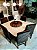 CONJUNTO DE JANTAR MARK 130X130 OFF WHITE - 6 CADEIRAS TABACO MARROM MODELO 19 - Imagem 4