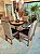 CONJUNTO DE JANTAR MARK 130X130 BLACK - 6 CADEIRAS TABACO CINZA MODELO 19 - Imagem 4