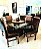 CONJUNTO DE JANTAR MARK 130X130 BLACK - 6 CADEIRAS TABACO MARROM MODELO 19 - Imagem 1