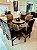 CONJUNTO DE JANTAR MARK 130X130 BLACK - 6 CADEIRAS TABACO MARROM MODELO 19 - Imagem 2