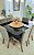 CONJUNTO DE JANTAR MARK 130X130 BLACK - 6 CADEIRAS CANELA CINZA MODELO 25 - Imagem 2