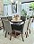 CONJUNTO DE JANTAR MARK 130X130 BLACK - 6 CADEIRAS CANELA CINZA MODELO 25 - Imagem 6