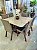 CONJUNTO DE JANTAR MARK 130X130 OFF WHITE - 6 CADEIRAS TABACO CINZA MODELO 25 - Imagem 3