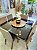 CONJUNTO DE JANTAR MARK 130X130 BLACK - 6 CADEIRAS TABACO CINZA MODELO 25 - Imagem 3