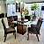 CONJUNTO DE JANTAR MARK 130X130 BLACK - 6 CADEIRAS TABACO MARROM MODELO 25 - Imagem 1