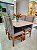 CONJUNTO DE JANTAR MARK 120X090 OFF WHITE - 4 CADEIRAS CANELA CINZA MODELO 19 - Imagem 3