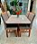 CONJUNTO DE JANTAR MARK 120X090 OFF WHITE - 4 CADEIRAS CANELA CINZA MODELO 19 - Imagem 6