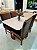 CONJUNTO DE JANTAR MARK 120X090 OFF WHITE - 4 CADEIRAS CANELA MARROM MODELO 19 - Imagem 1